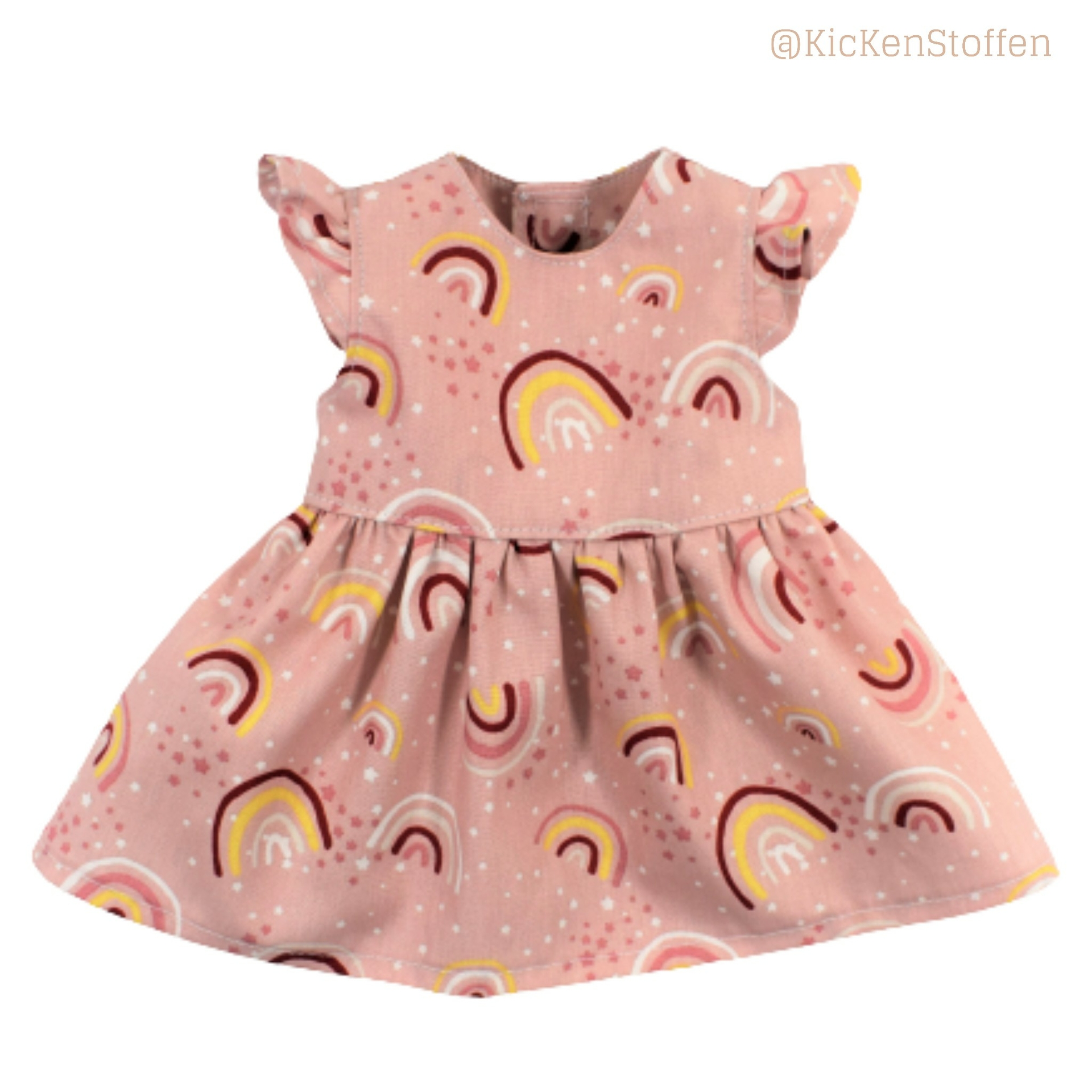 Ruffle jurkje naaipatroon poppenkleertjes KicKenStoffen