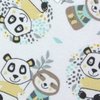 wit zwart mint soft oker panda bosdiertjes katoen