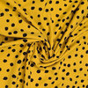 geel (oker) zwart painted dots - tricot (op=op)