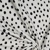 wit (offwhite) zwart painted dots - tricot