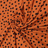 terracotta (roest) zwart painted dots - tricot