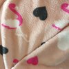 nog 1m - poeder roze flamingo & hartjes dubbelzijdig Knuffel fleece (op=op)