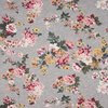 light grey big flower print french terry