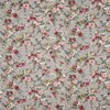 licht grijs melee donker rood oker wit roze kleine bloemen baby jogging - french terry (op=op) V