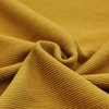 yellow ocher cotton rib jersey fabric