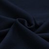 dark blue cotton rib jersey fabric