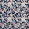 zwart roze wit blauw bloeiende takken en bloemen - digitaal tricot (op=op)