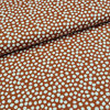 terracotta wit cheetah dots poplin katoen