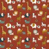 terracotta oker wit groen blauw baby circus diertjes biologisch poplin katoen