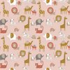 poeder roze kiezel oker grijs terracotta baby circus diertjes biologisch poplin katoen