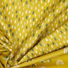 geel mosterd/oker vintage groen kiezel wit donker groen verf streepjes poplin katoen