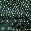 donker groen kiezel mosterd/oker wit vintage groen verf streepjes poplin katoen (op=op)