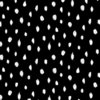 black white scratch painted dots french terry organic