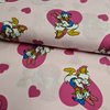 nog  3,2m - roze donald & katrien duck met hart - disney katoen (op=op)
