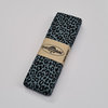 jeans blue black cheetah bias jersey binding 2cm wide - 3mtr long