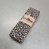 beige black cheetah bias jersey binding 2cm wide - 3mtr long