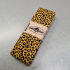 ocher black cheetah bias jersey binding 2cm wide - 3mtr long