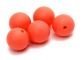 koraal - oranje rood siliconen ronde kraal 12mm - 5 stuks