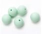 mint groen siliconen ronde kraal 12mm - 5 stuks