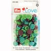 bruin groen assortie kam snaps 12.4mm - 30 stuks