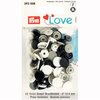 wit zwart grijs assortie kam snaps 12.4mm - 30 stuks