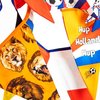 oranje rood wit blauw Hup Holland Hup EK WK voetbal vlaggenlijn poplin katoen paneel stof 18/36 vlaggetjes (op=op)