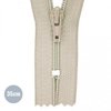 beige Zipper YKK nylon 35cm