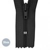 black Zipper YKK nylon 35cm
