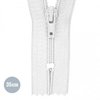 white Zipper YKK nylon 35cm