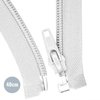 white Divisible Zipper YKK nylon 40cm