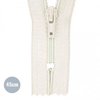 white (ecru) Zipper YKK nylon 45cm