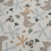 white beige blue camel kangaroo and koala organic cotton