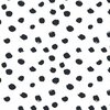 wit (offwhite) zwart painted dots - tricot
