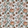 wit (off white) roze-terracotta bruin perzik groen Engelse tuin bloemen - digitaal tricot (op=op)