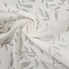 white embroidery leaves cotton