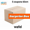 nog 1 - surprise doos - wafel - 5 coupons 60cm (op=op)