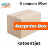 surprise doos - katoentjes - 5 coupons 50cm