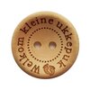 wooden button Welkom kleine ukkepuk - 3 pcs