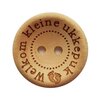 houten knoop Welkom kleine ukkepuk 25mm 3 stuks