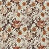 natural cacao brown peach English Garden flowers digital jersey