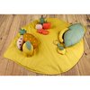 geel mosterd/oker groen beige citroen en fruit speelkleed paneel poplin poplin katoen (op=op)