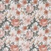 wit (off white) creme natural perzik groen roze-terracotta Engelse tuin bloemen digitaal HYDROFIEL (op=op)