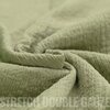 olive green STRETCH double gauze fabric