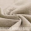 beige taupe STRETCH double gauze fabric