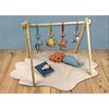 beige (kiezel) terracotta blauw geel schelp en zeedieren speelkleed paneel poplin katoen
