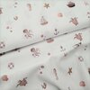 wit beige taupe Maritiem zee dieren en bootjes - digitaal poplin katoen (op=op)