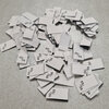 white black sewinglabels size 50-56 10pcs