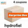surprise doos - hydrofiel - 4 coupons 70cm geel/oker mix