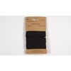 zwart elastiek 20mm - 3 meter / kaartje (zachte elastiek - baby pyjama)