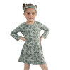 long sleeves dress pattern size 104 t/m 134